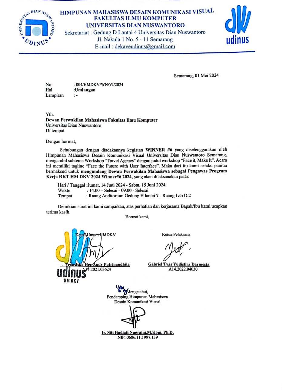 Surat Undangan Pengawasan DPM